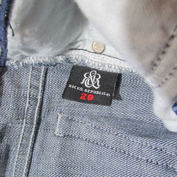 Rock & Republic Embellished Pocket Kasandra Jeans Dark Wash Boot Cut - Picture 9 of 9